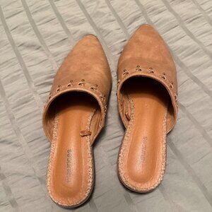 Maurice's Tan Slip on Mule Shoes